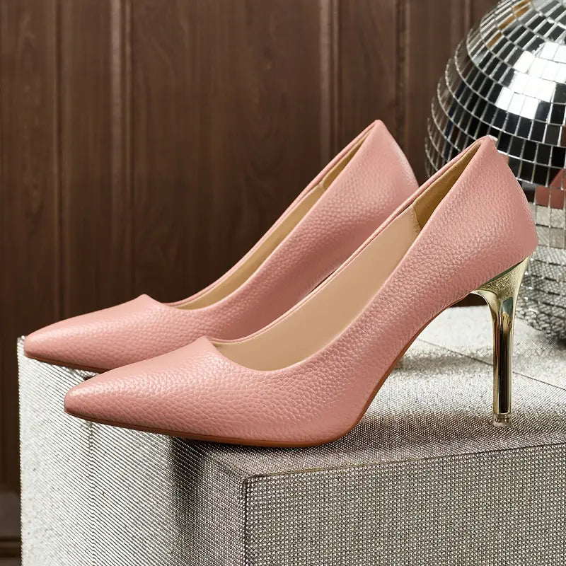 Candy Pink London Noir Pointed Heel