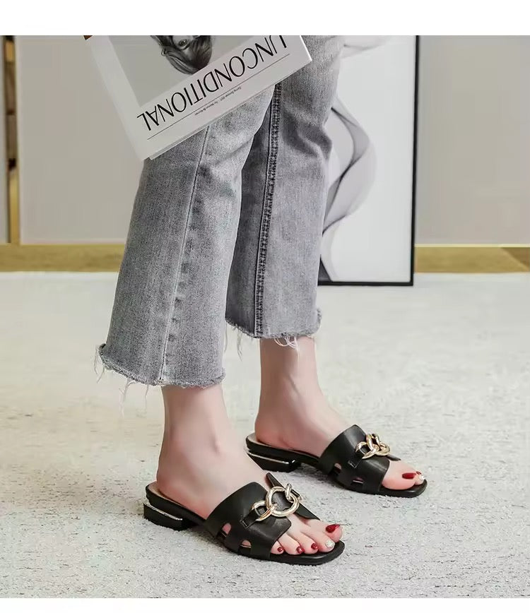 Black Midnight Elegance Ladies Sandal - IRF1001