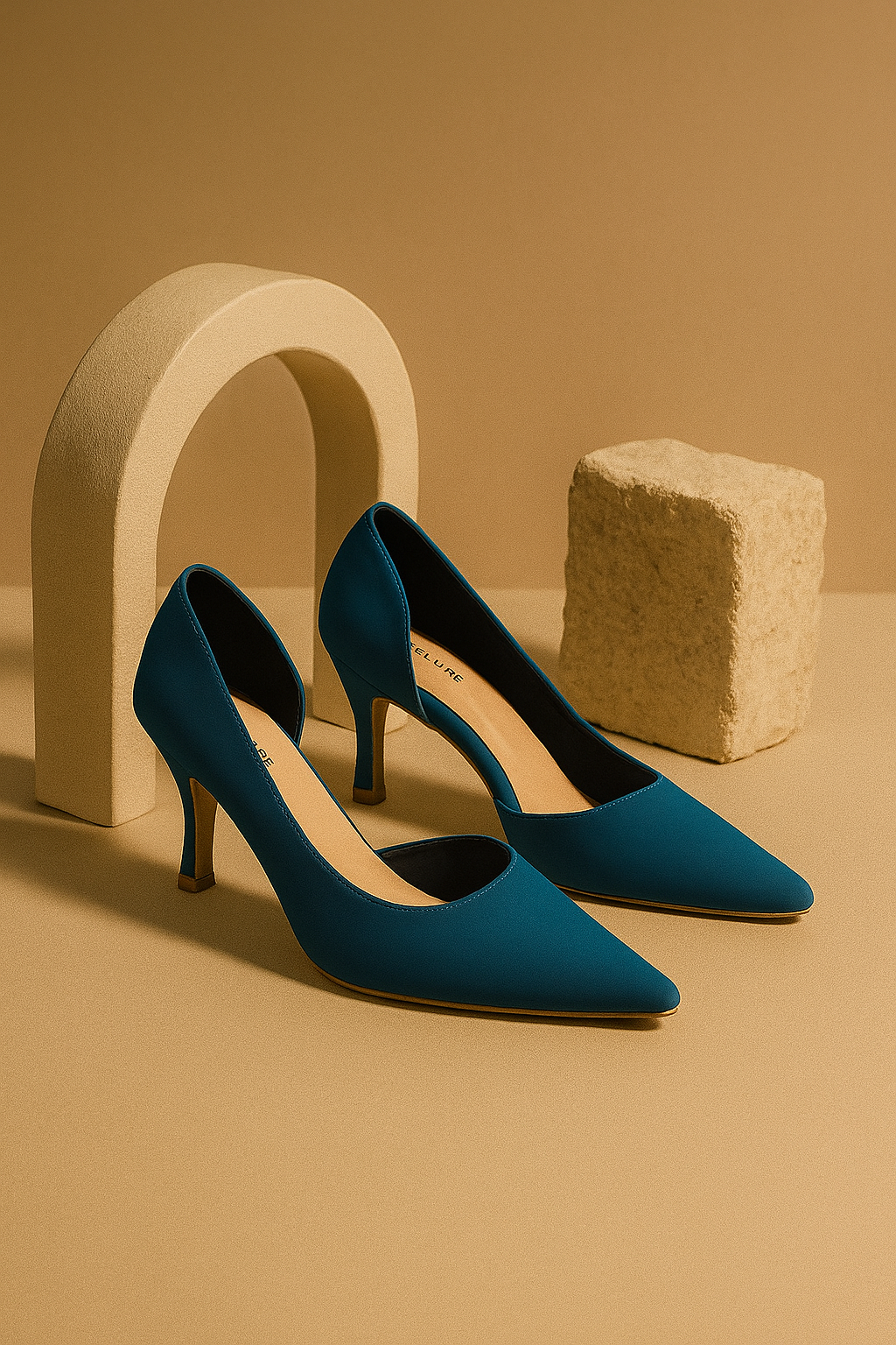 Teal Temptation Pointed Heel