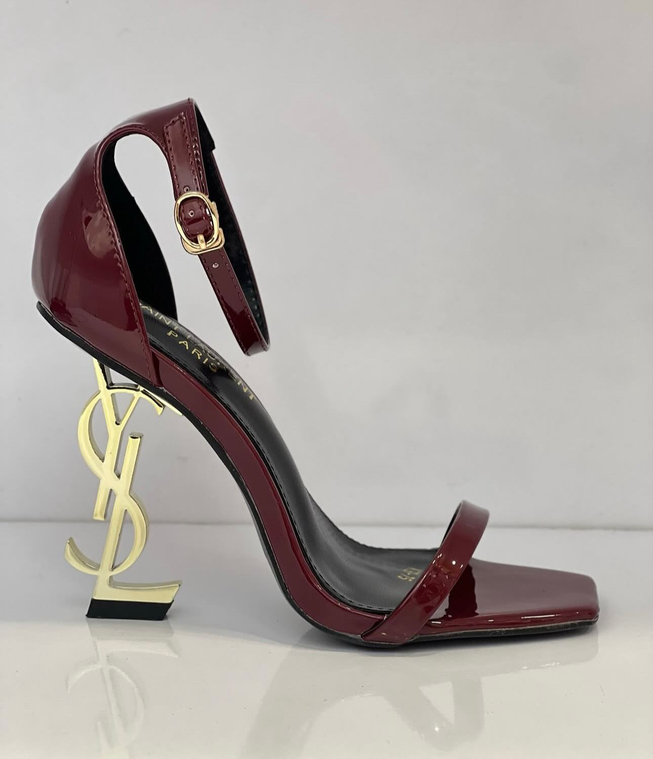 Maroon YSL Heel Midnight Elegance