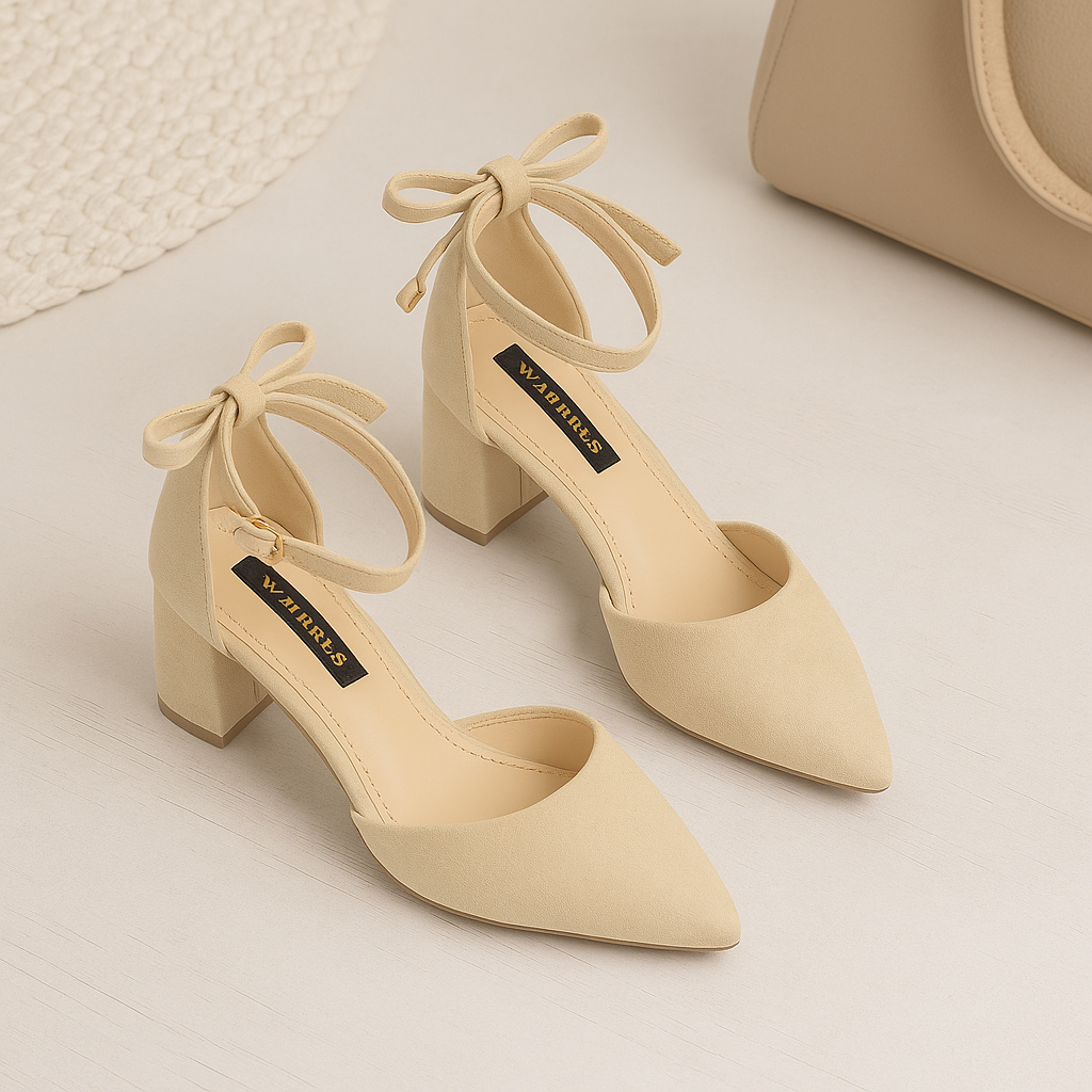 Toffee Grace Velvet Pointed Heel