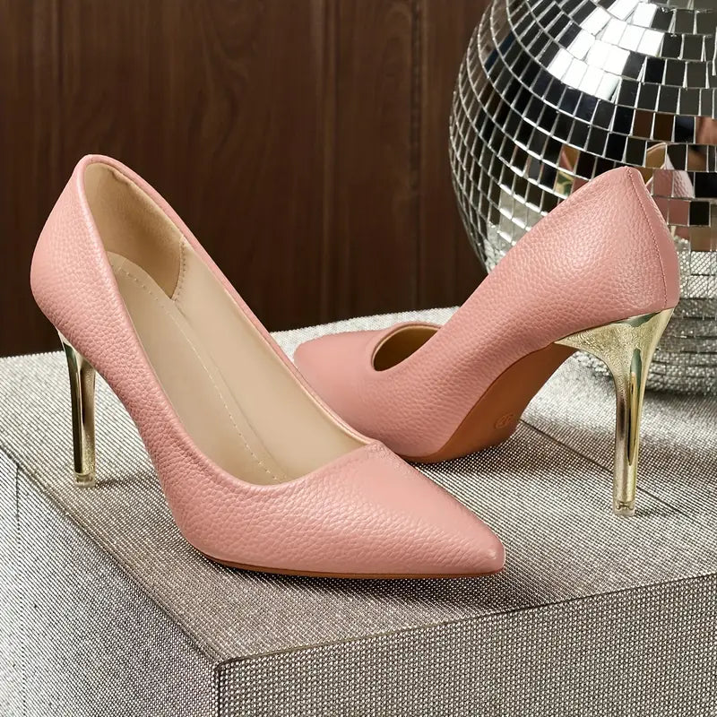 Candy Pink London Noir Pointed Heel