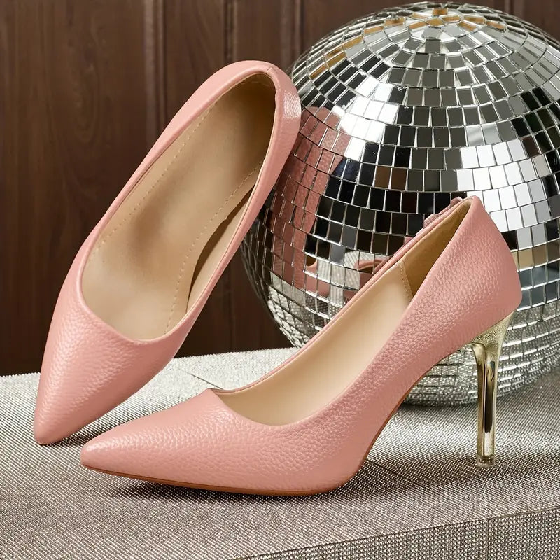 Candy Pink London Noir Pointed Heel