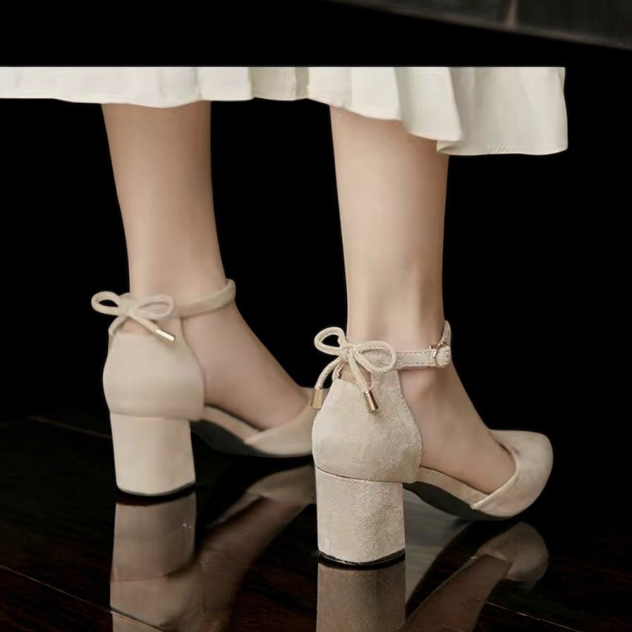 Toffee Grace Velvet Pointed Heel