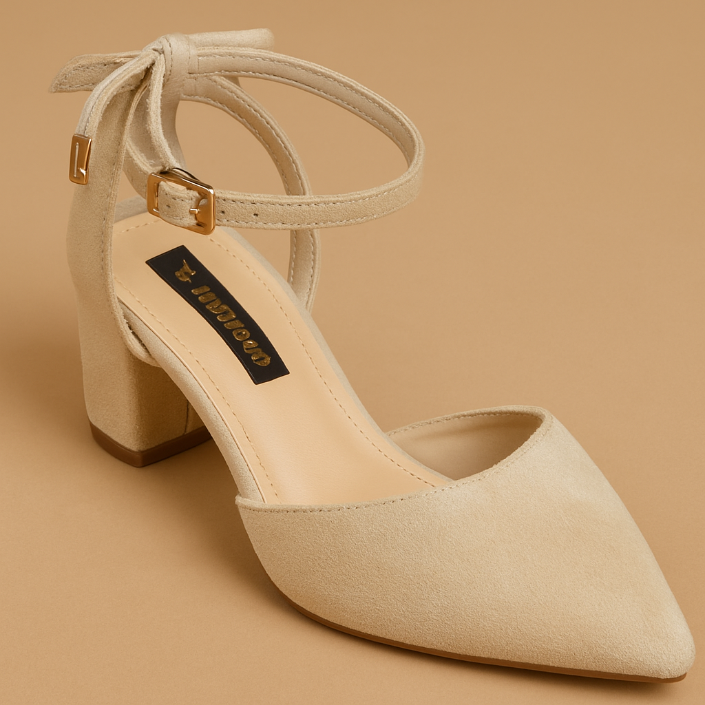 Toffee Grace Velvet Pointed Heel