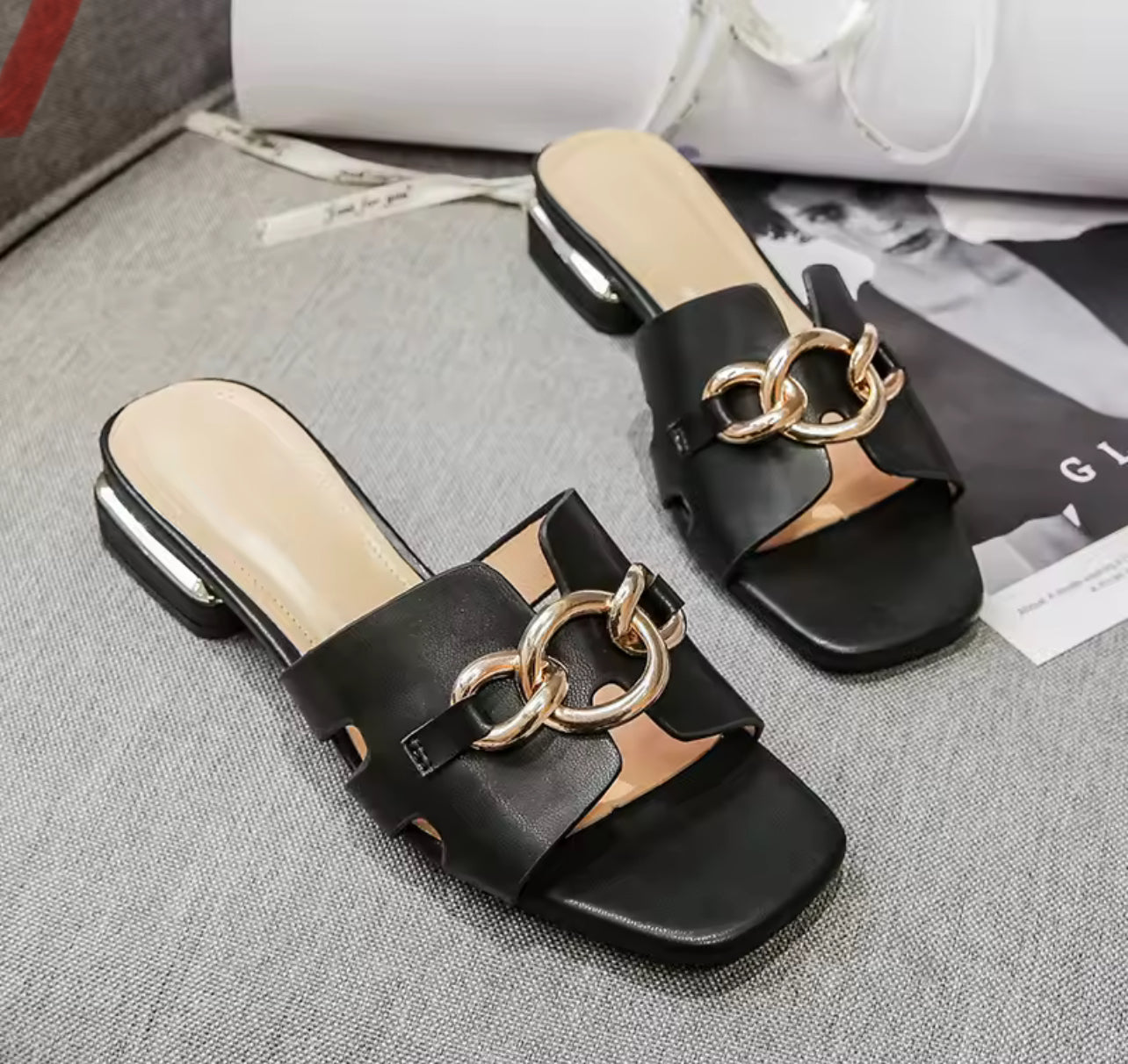 Black Midnight Elegance Ladies Sandal - IRF1001