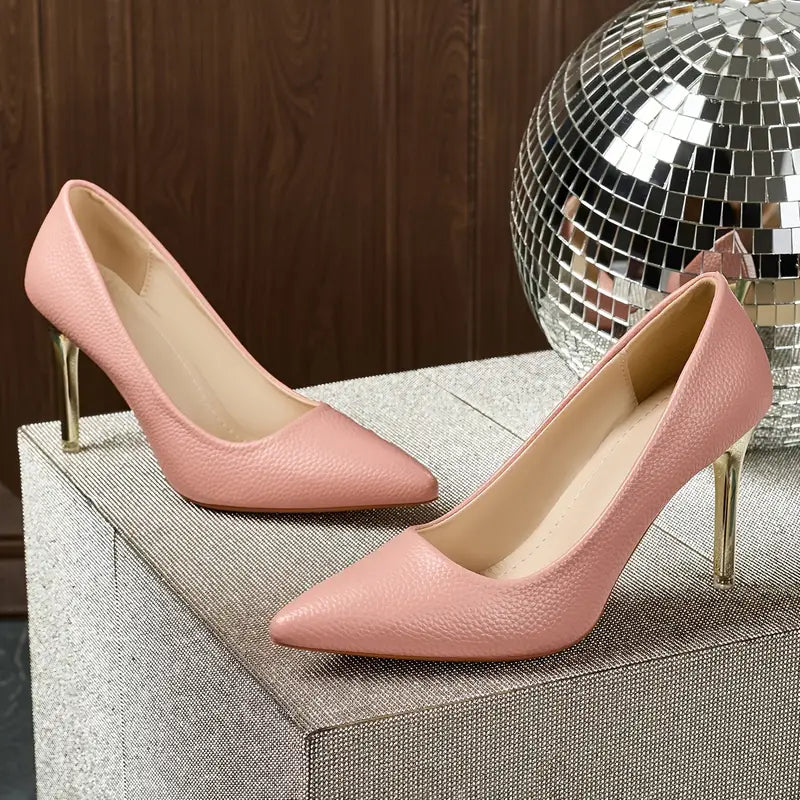 Candy Pink London Noir Pointed Heel