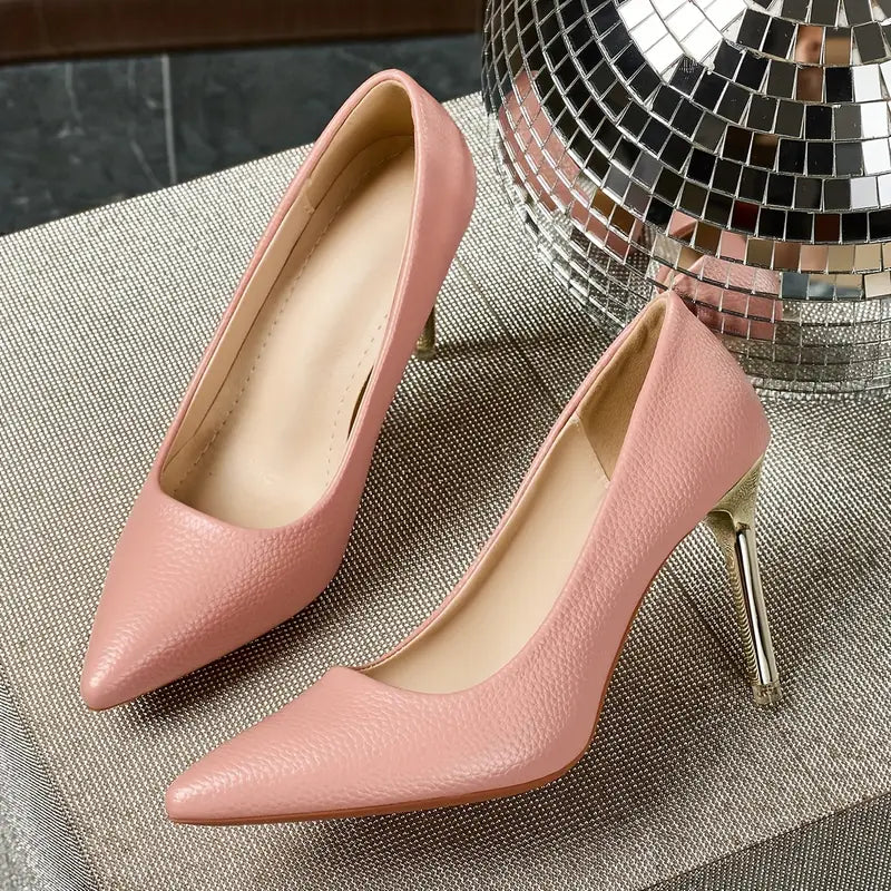 Candy Pink London Noir Pointed Heel